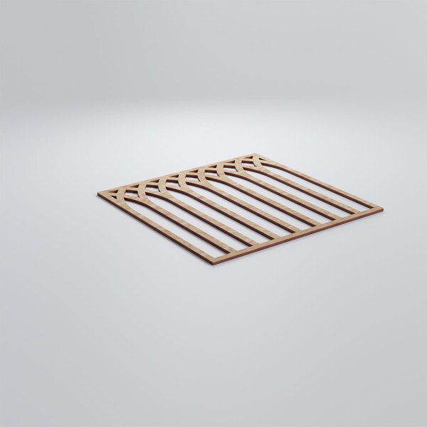 Ekena Millwork Large Cedar Park Decorative Fretwork Wood Wall Panels, Red Oak, 23 3/8"W x 23 3/8"H x 3/8"T - WALW24X24X0375CRPRO