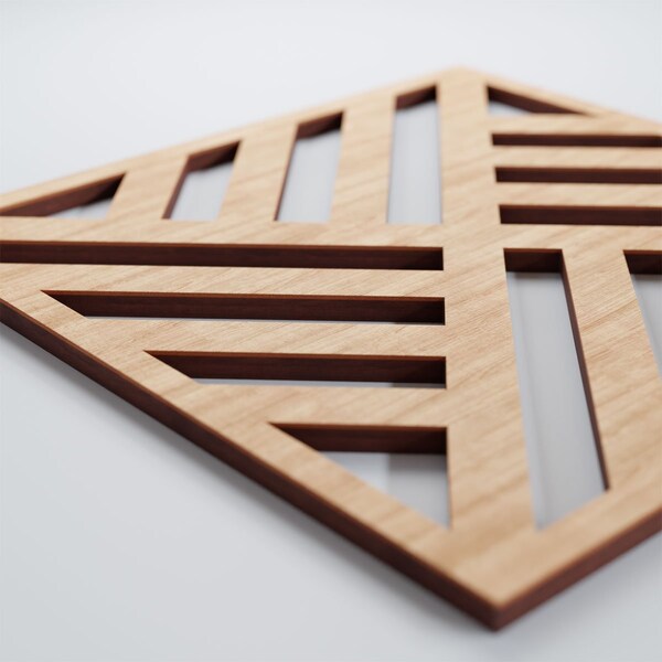 Ekena Millwork Small Allen Decorative Fretwork Wood Wall Panels, Alder, 11 3/8"W x 11 3/8"H x 3/8"T - WALW12X12X0375ALLAL