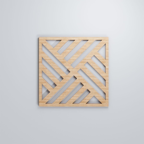 Ekena Millwork Small Allen Decorative Fretwork Wood Wall Panels, Alder, 11 3/8"W x 11 3/8"H x 3/8"T - WALW12X12X0375ALLAL