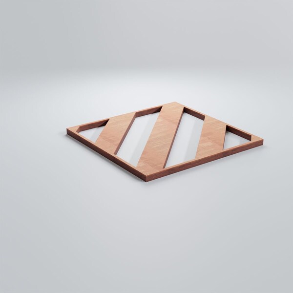 Ekena Millwork Extra Small Strymon Decorative Fretwork Wood Wall Panels, Cherry, 7 3/8"W x 7 3/8"H x 3/8"T - WALW08X08X0375STRCH