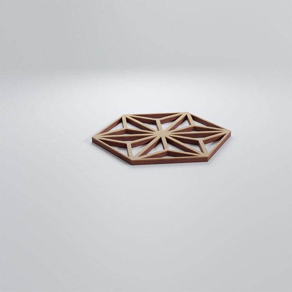 Ekena Millwork Extra Small Hampton Decorative Fretwork Wood Wall Panels, Birch, 7 3/8"W x 8 1/2"H x 3/8"T - WALW08X08X0375HMPBI