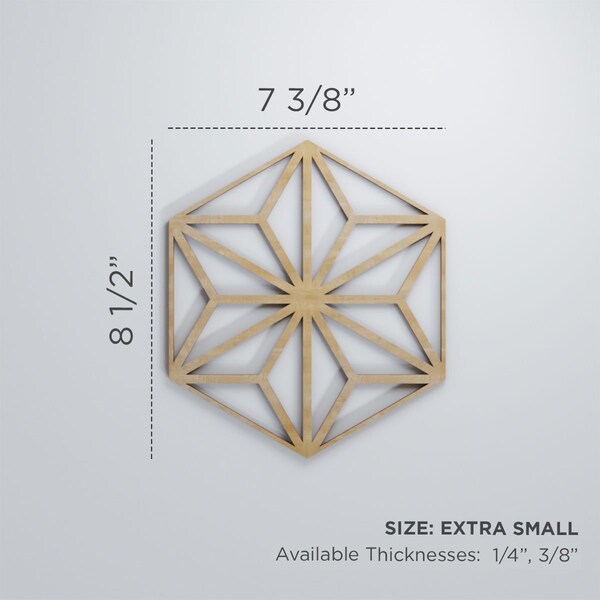 Ekena Millwork Extra Small Hampton Decorative Fretwork Wood Wall Panels, Birch, 7 3/8"W x 8 1/2"H x 3/8"T - WALW08X08X0375HMPBI