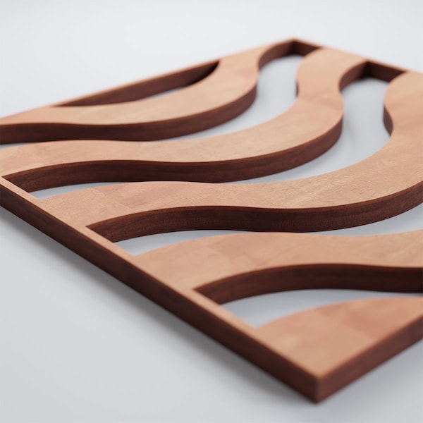 Ekena Millwork Extra Small Parker Decorative Fretwork Wood Wall Panels, Cherry, 7 3/8"W x 7 3/8"H x 3/8"T - WALW08X08X0375PKRCH