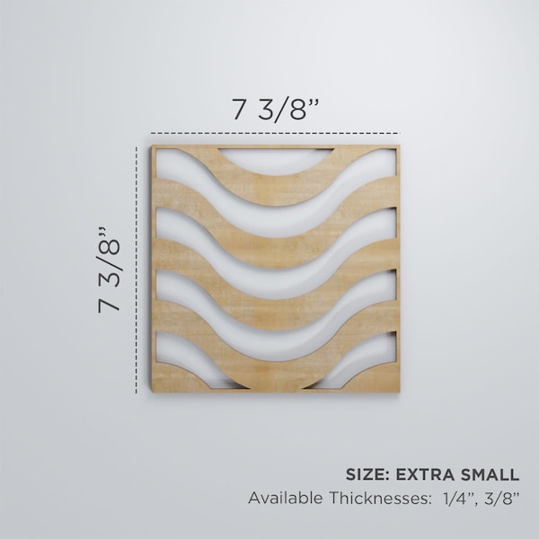Ekena Millwork Extra Small Parker Decorative Fretwork Wood Wall Panels, Cherry, 7 3/8"W x 7 3/8"H x 3/8"T - WALW08X08X0375PKRCH