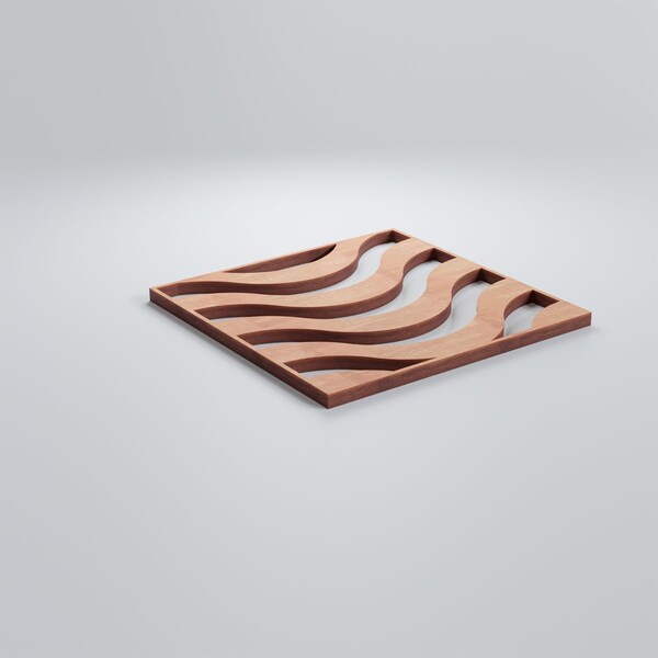 Ekena Millwork Extra Small Parker Decorative Fretwork Wood Wall Panels, Cherry, 7 3/8"W x 7 3/8"H x 3/8"T - WALW08X08X0375PKRCH