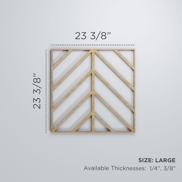 Ekena Millwork Large Genoa Decorative Fretwork Wood Wall Panels, Hickory, 23 3/8"W x 23 3/8"H x 3/8"T - WALW24X24X0375GNAHI