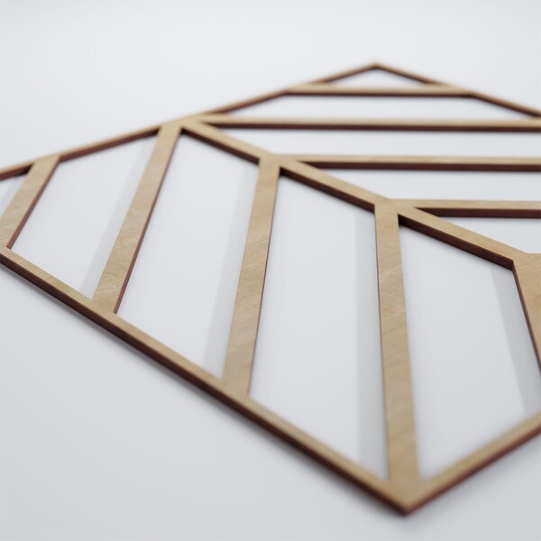 Ekena Millwork Large Genoa Decorative Fretwork Wood Wall Panels, Hickory, 23 3/8"W x 23 3/8"H x 3/8"T - WALW24X24X0375GNAHI