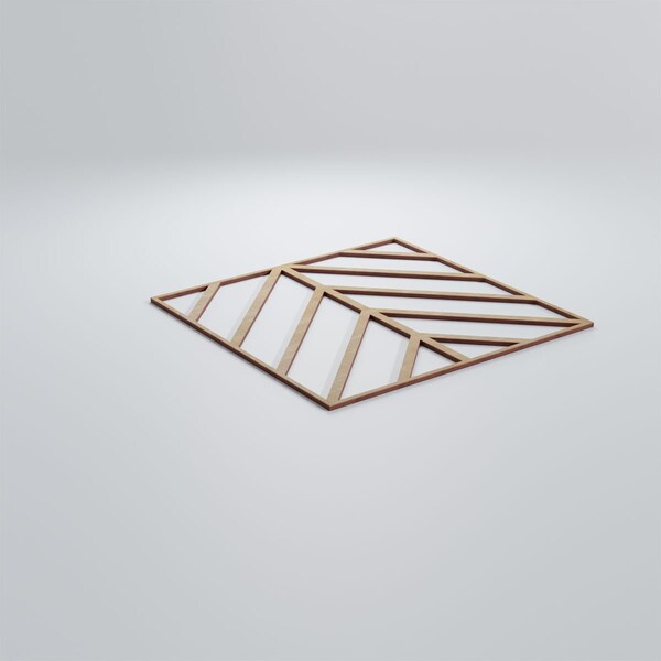 Ekena Millwork Large Genoa Decorative Fretwork Wood Wall Panels, Hickory, 23 3/8"W x 23 3/8"H x 3/8"T - WALW24X24X0375GNAHI