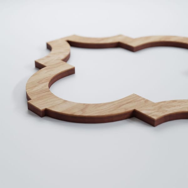 Ekena Millwork Small Marrakesh Decorative Fretwork Wood Wall Panels, Red Oak, 11 3/8"W x 11 3/8"H x 3/8"T - WALW12X12X0375MRKRO