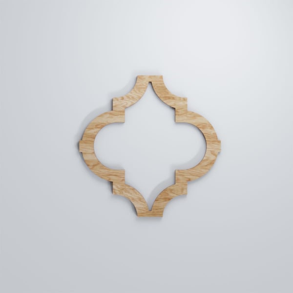 Ekena Millwork Small Marrakesh Decorative Fretwork Wood Wall Panels, Red Oak, 11 3/8"W x 11 3/8"H x 3/8"T - WALW12X12X0375MRKRO