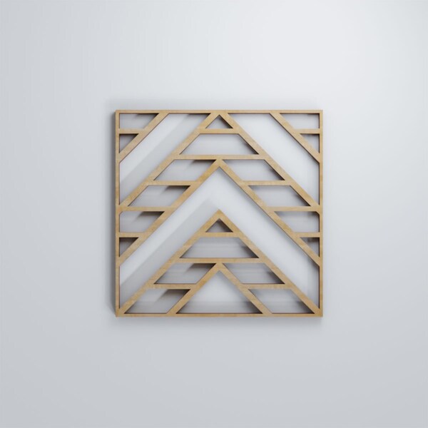 Ekena Millwork Extra Small Gilcrest Decorative Fretwork Wood Wall Panels, Hickory, 7 3/8"W x 7 3/8"H x 3/8"T - WALW08X08X0375GCTHI