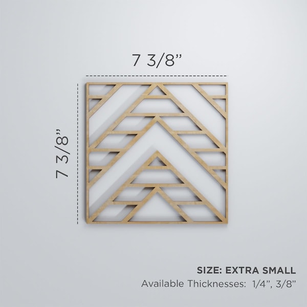 Ekena Millwork Extra Small Gilcrest Decorative Fretwork Wood Wall Panels, Hickory, 7 3/8"W x 7 3/8"H x 3/8"T - WALW08X08X0375GCTHI