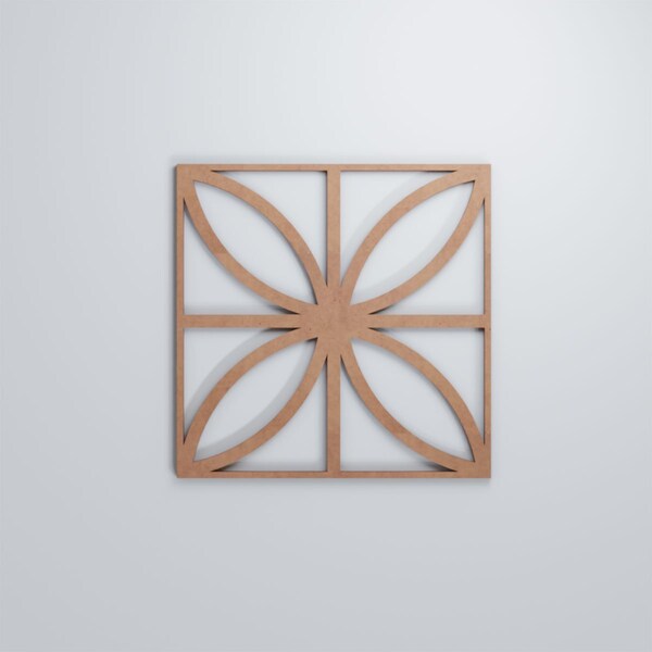 Ekena Millwork Medium Swansea Decorative Fretwork Wood Wall Panels, Wood (Paint Grade), 15 3/8"W x 15 3/8"H x 3/8"T - WALW16X16X0375SWNMF