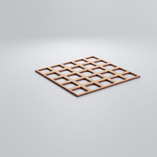 Ekena Millwork Medium Manchester Decorative Fretwork Wood Wall Panels, Alder, 15 3/8"W x 15 3/8"H x 3/8"T - WALW16X16X0375MNCAL