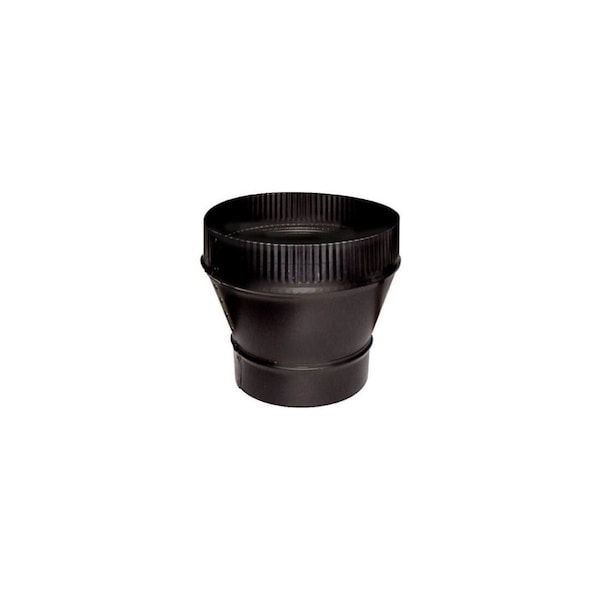 Imperial Mfg. Black Stove Pipe Flue Increaser, Large End Crimp, 24-Ga., 4 x 5-In. - BM0057