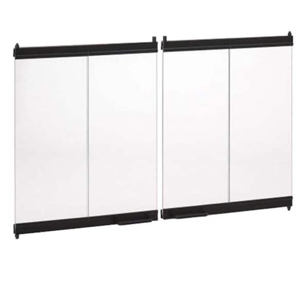 Perfectpillows 42 in. Extruded Aluminum Bi-Fold Doors - Black - PE1070964