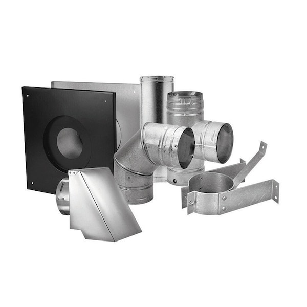 Duravent DuraVent 3 in. H X 12 in. W Silver Steel Pellet Vent Kit - 3PVL-KHA