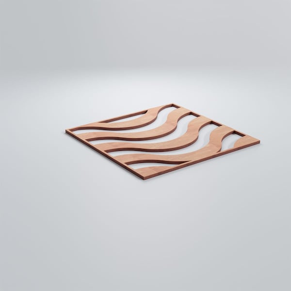 Ekena Millwork Medium Parker Decorative Fretwork Wood Wall Panels, Cherry, 15 3/8"W x 15 3/8"H x 3/8"T - WALW16X16X0375PKRCH