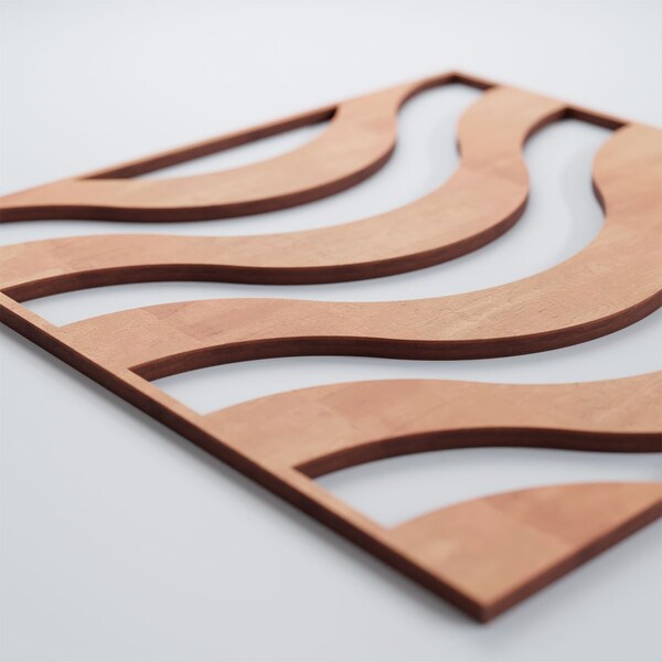 Ekena Millwork Medium Parker Decorative Fretwork Wood Wall Panels, Cherry, 15 3/8"W x 15 3/8"H x 3/8"T - WALW16X16X0375PKRCH
