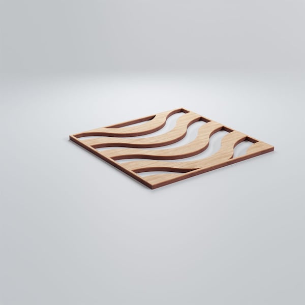 Ekena Millwork Small Parker Decorative Fretwork Wood Wall Panels, Alder, 11 3/8"W x 11 3/8"H x 3/8"T - WALW12X12X0375PKRAL