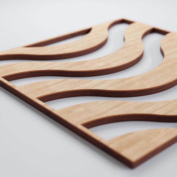 Ekena Millwork Small Parker Decorative Fretwork Wood Wall Panels, Alder, 11 3/8"W x 11 3/8"H x 3/8"T - WALW12X12X0375PKRAL