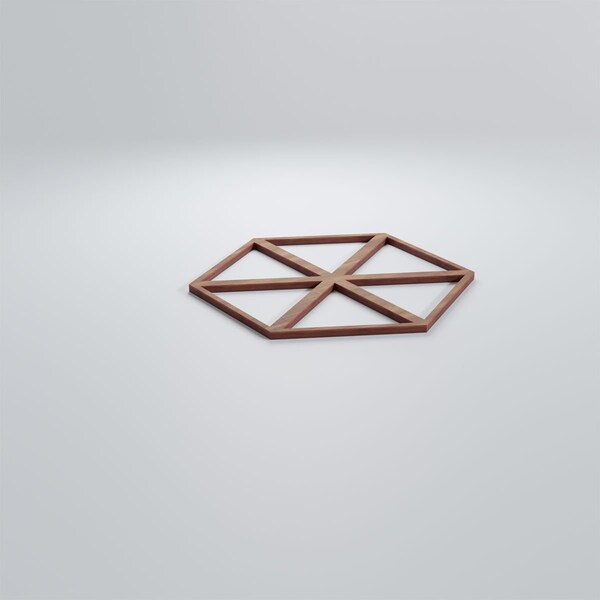 Ekena Millwork Small Pendleton Decorative Fretwork Wood Wall Panels, Walnut, 11 3/8"W x 13 1/8"H x 3/8"T - WALW12X12X0375PENWA