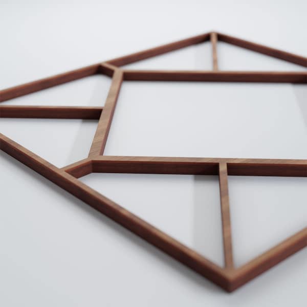 Ekena Millwork Small Hudson Decorative Fretwork Wood Wall Panels, Walnut, 11 3/8"W x 11 3/8"H x 3/8"T - WALW12X12X0375HSNWA