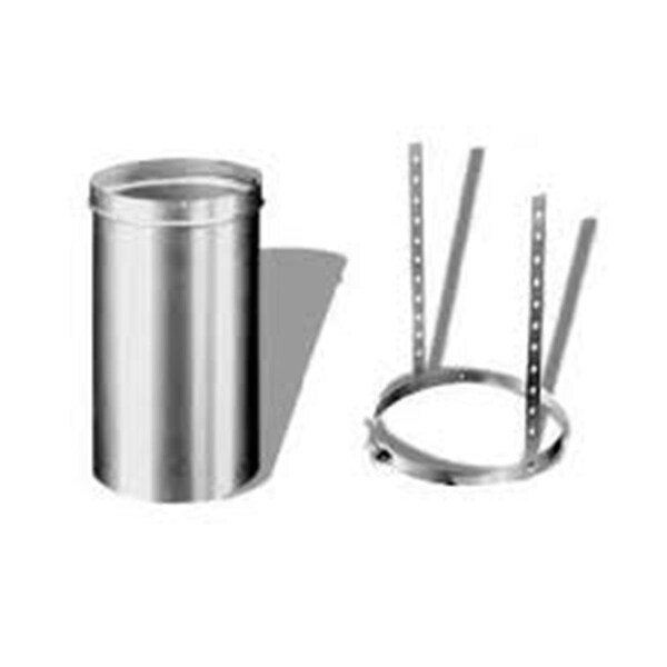 First Floor Designs 8 in. x 30 ft. Aluminized Steel Chimney Relining Slip Connector & Hanger From the DuraLiner Series - FI2212933