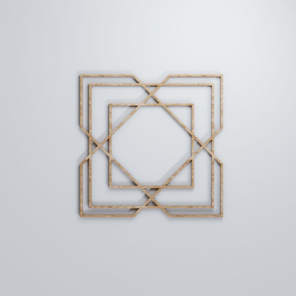 Ekena Millwork Medium Lakewood Decorative Fretwork Wood Wall Panels, Red Oak, 15 3/8"W x 15 3/8"H x 3/8"T - WALW16X16X0375LWDRO