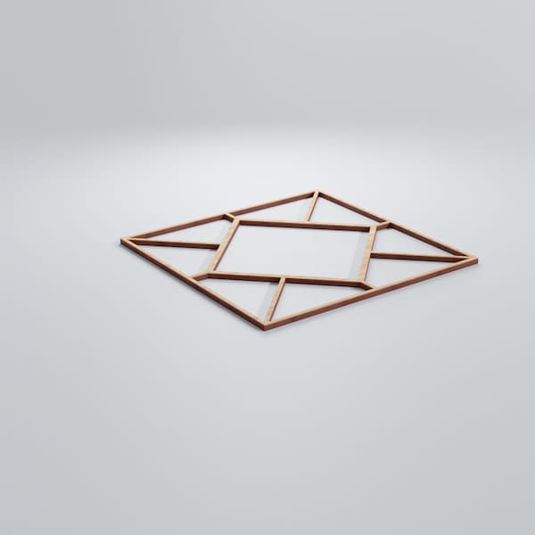 Ekena Millwork Medium Hudson Decorative Fretwork Wood Wall Panels, Alder, 15 3/8"W x 15 3/8"H x 3/8"T - WALW16X16X0375HSNAL
