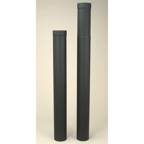 Heat-Fab 38 to 70 in. Adjustable Black Stovepipe - 2606B
