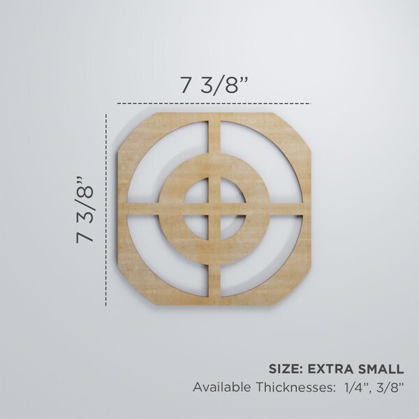 Ekena Millwork Extra Small Sullivan Decorative Fretwork Wood Wall Panels, Wood, 7 3/8"W x 7 3/8"H x 3/8"T - WALW08X08X0375SULMF