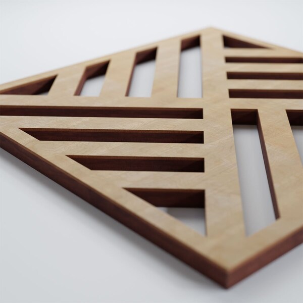 Ekena Millwork Extra Small Allen Decorative Fretwork Wood Wall Panels, Birch, 7 3/8"W x 7 3/8"H x 3/8"T - WALW08X08X0375ALLBI