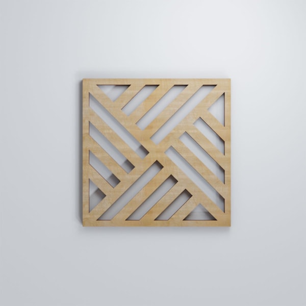 Ekena Millwork Extra Small Allen Decorative Fretwork Wood Wall Panels, Birch, 7 3/8"W x 7 3/8"H x 3/8"T - WALW08X08X0375ALLBI