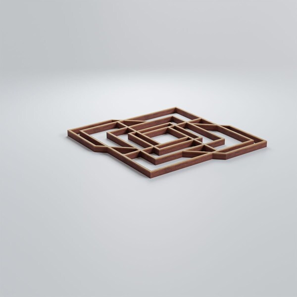 Ekena Millwork Extra Small Norwood Decorative Fretwork Wood Wall Panels, Hickory, 7 3/8"W x 7 3/8"H x 3/8"T - WALW08X08X0375NWDHI