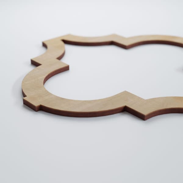 Ekena Millwork Medium Marrakesh Decorative Fretwork Wood Wall Panels, Hickory, 15 3/8"W x 15 3/8"H x 3/8"T - WALW16X16X0375MRKHI