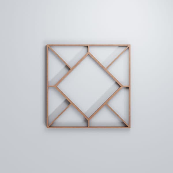 Ekena Millwork Extra Small Hudson Decorative Fretwork Wood Wall Panels, Wood, 7 3/8"W x 7 3/8"H x 3/8"T - WALW08X08X0375HSNMF