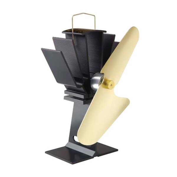 Caframo Caframo Ltd 0 Ecofan For Wood Stoves; Black Body; Gold Blades - 275083