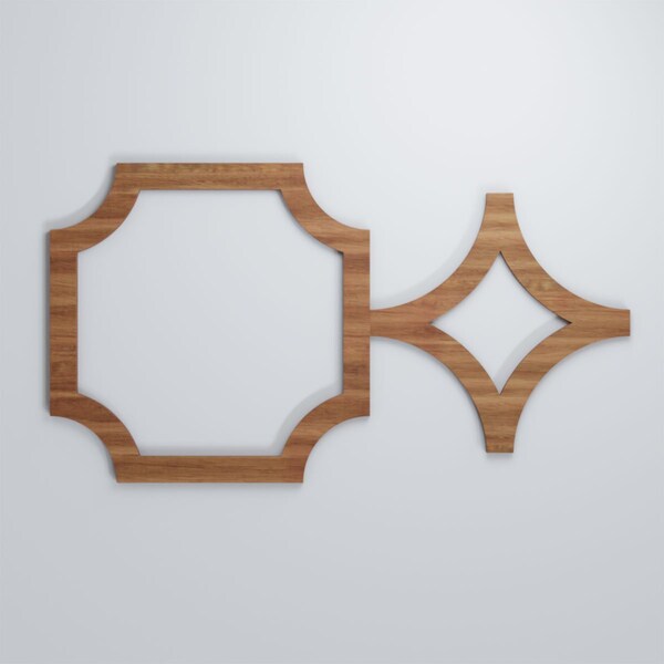 Ekena Millwork Medium Anderson Decorative Fretwork Wood Wall Panels, Walnut, 27 7/8"W x 15 3/8"H x 3/8"T - WALW16X16X0375ANDWA