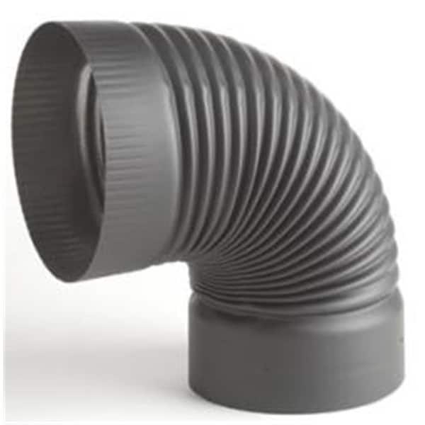 Integra Miltex Selkirk Corporation 2714 7 Inch  Heat-fab 22-ga Welded Black Stovepipe  90 Deg Elbow - 21191