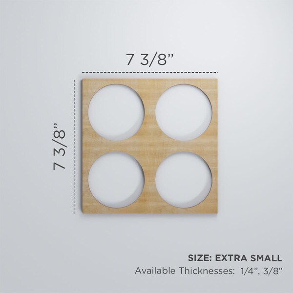 Ekena Millwork Extra Small Wembley Decorative Fretwork Wood Wall Panels, Birch, 7 3/8"W x 7 3/8"H x 3/8"T - WALW08X08X0375WEMBI