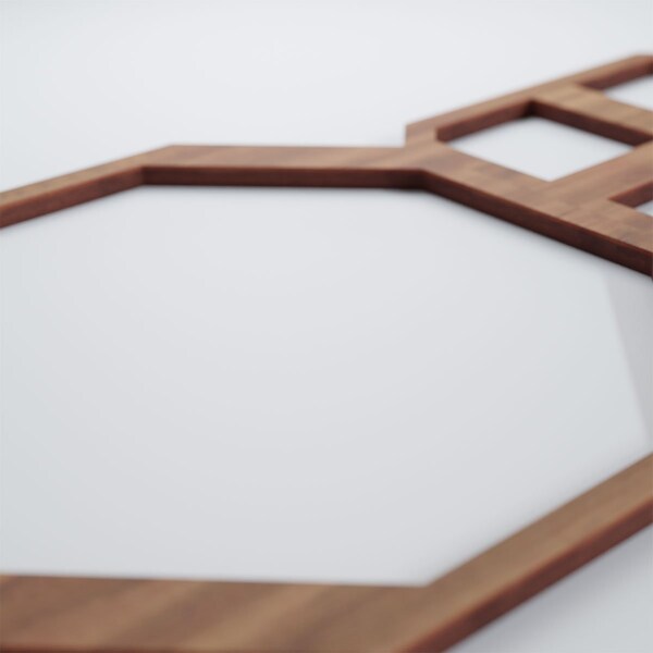 Ekena Millwork Small Johnston Decorative Fretwork Wood Wall Panels, Walnut, 19 1/8"W x 11 3/8"H x 3/8"T - WALW12X12X0375JHNWA