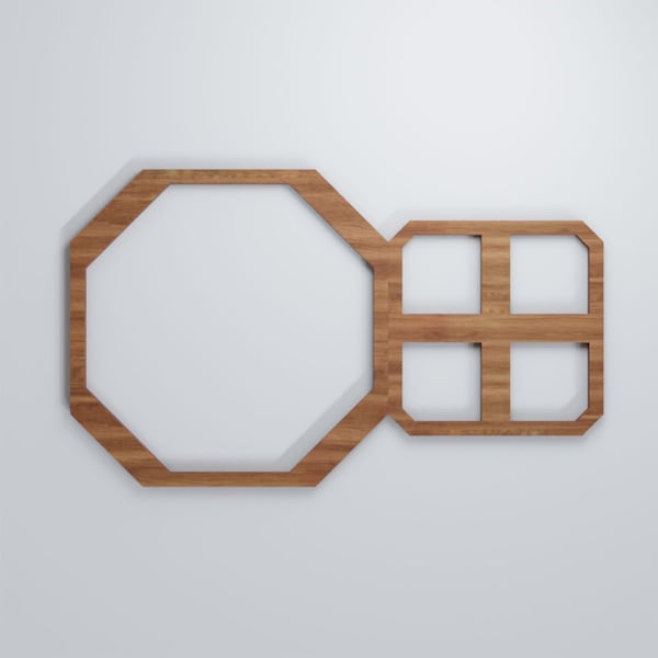Ekena Millwork Small Johnston Decorative Fretwork Wood Wall Panels, Walnut, 19 1/8"W x 11 3/8"H x 3/8"T - WALW12X12X0375JHNWA