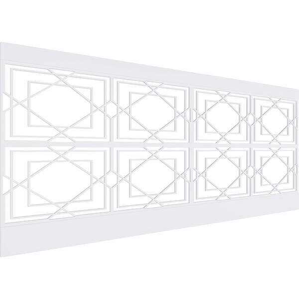 Ekena Millwork 40"H x 94 1/2"W Lakewood PVC Wainscot Paneling Kit - WPK40X94LWD