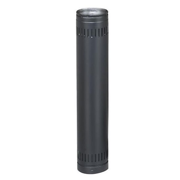 Integra Miltex Lennox Hearth Products 6DL6 6 Inch  x 6 Inch  Security Double-Wall Black Stovepipe - 67105