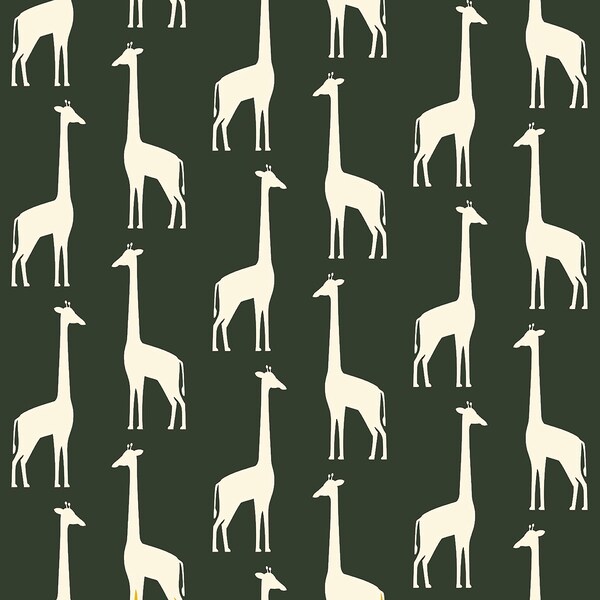 Manhattan Comfort Johnson Vivi Green Giraffe 33 ft L X 209 in W Wallpaper - BR4060-139060