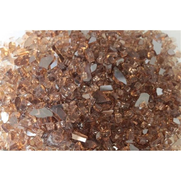 Perfectpillows 1 sq. ft. Decorative Reflective Crushed Glass, Copper - PE2940358