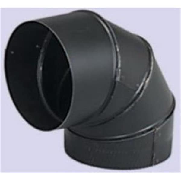 Integra Miltex Gray Metal Products  Inc. 7-24-602-R 7 Inch  24-ga Snap-Lock Black Stovepipe 90 Deg Sectioned Adjustable Elbow - 73735