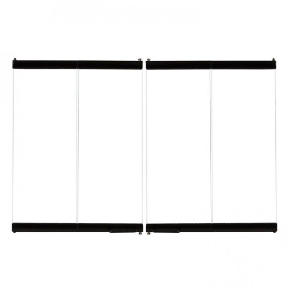 Perfectpillows 50 in. Extruded Aluminum Bi-Fold Doors with Door Track & Rail - Black - PE3498178