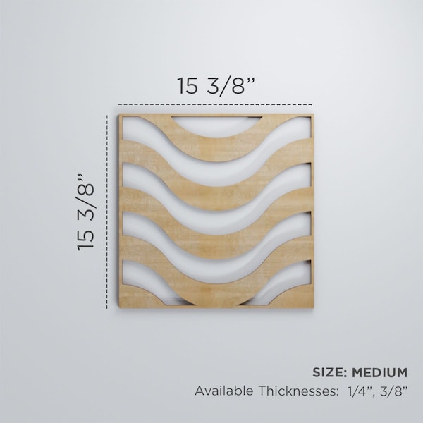 Ekena Millwork Medium Parker Decorative Fretwork Wood Wall Panels, Red Oak, 15 3/8"W x 15 3/8"H x 3/8"T - WALW16X16X0375PKRRO